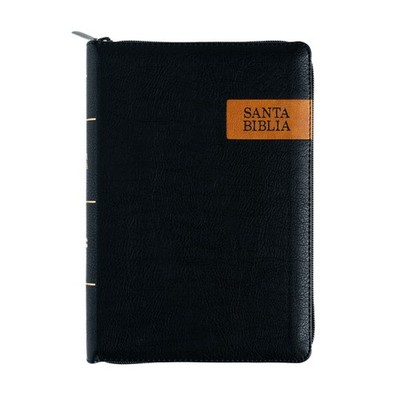 Biblia Letra Gigante 14 puntos con cierre RV1960 negro/caramelo con indice