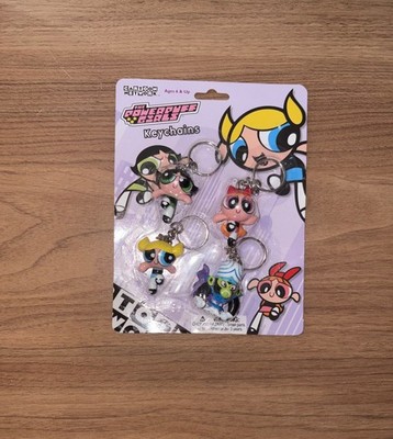 1999 The Powerpuff Girls Keychains CN Buttercup,Blossom,Bubbles,MojoJojo