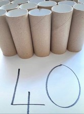 40 Empty Toilet Loo Paper Rolls/Cardboard Inner Tubes–Crafts/Seedlings/gardening
