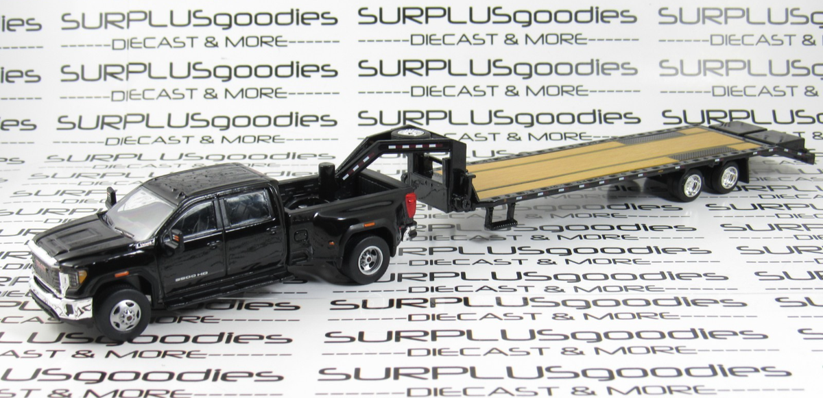 Greenlight 1:64 Black 2022 GMC SIERRA 3500 Pro Dually Pickup w