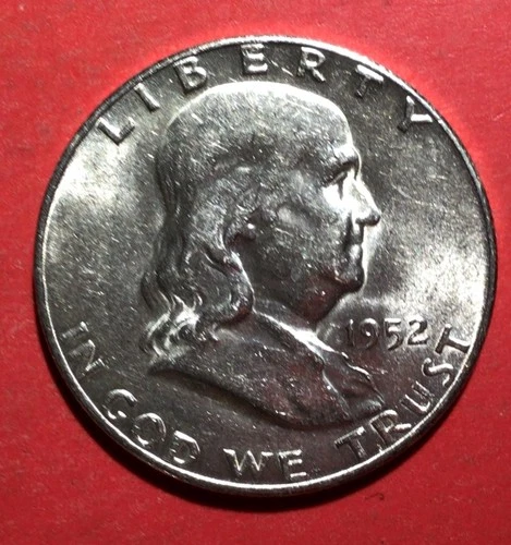 1952S US Franklin SILVER Half Dollar! "San Francisco" Mint! Choice AU Details!