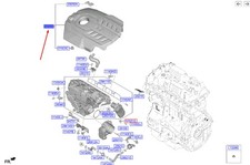 HYUNDAI i30 PD MK3 Motorabdeckung 292402GTB0 NEUES ECHTES HYUNDAI i30 PD MK3 Motorabdeckung 292402GTB0 NEUES ECHTES
