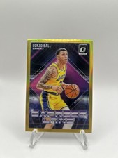 2018-19 Panini Donruss Optic Express Lane Lonzo Ball #7 Gold Prizm /10 JERSEY #