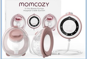 Momcozy Breast Pump V1 Pro Hospital-Grade, Hands-Free & Portable Wearable Pump,