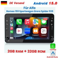Für Alfa Romeo 159 Sportwagon Brera Spider 939 Android 15 Autoradio Carplay GPS