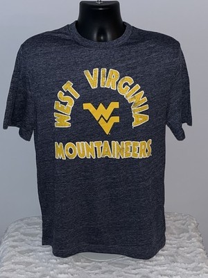 WEST VIRGINIA MOUNTAINEERS COLLEGE TRI BLEND SHORT SLEEVE SHIRT MENS XL NWOT