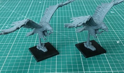 2 x Highlands Miniatures Aegean Sea Eagles (from sea-ballista model - base inc)