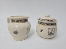 Winnie The Pooh 100 Acre Stoneware Sugar And Creamer Dishes