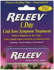 Releev 1 Day Cold Sore Symptom Treatment 0.20 Oz Each 5/27 UP