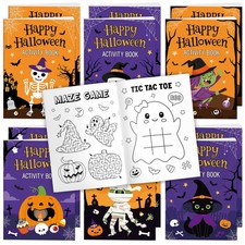 PAIVSUN Halloween Activity Books Bulk, 12Pcs Mini Coloring Book for Kids