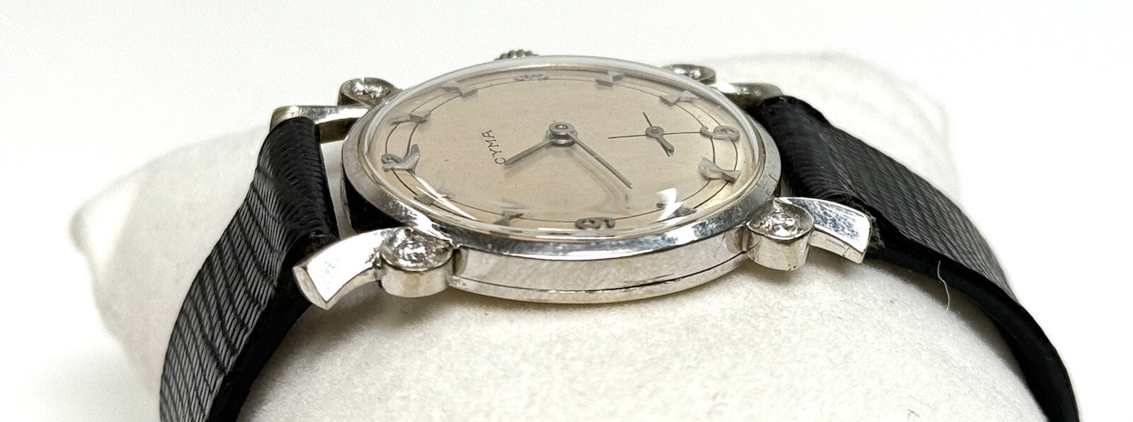 Cyma Mens Watch 14k White Gold with Diamonds 29mm eBay