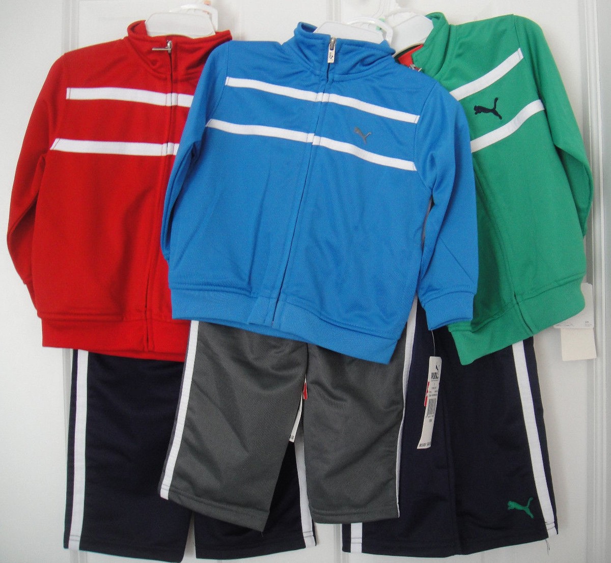 PUMA NWT Infant Boys 2PC Track Suit Jacket Pants Top Zip Warm Up 12 18 24 m