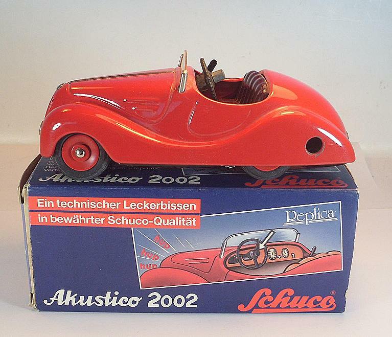 Schuco Akustico 2002 rot mit Schlüssel Neuauflage in OVP #2269