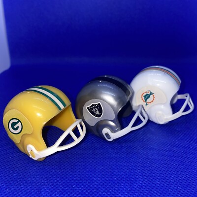 Vintage NFL Mini Football Helmet Lot of 3x - Packers. Raiders, Dolphins 1980s | eBay Vintage NFL Mini Football Helmet Lot of 3x - Packers. Raiders, Dolphins 1980s | eBay