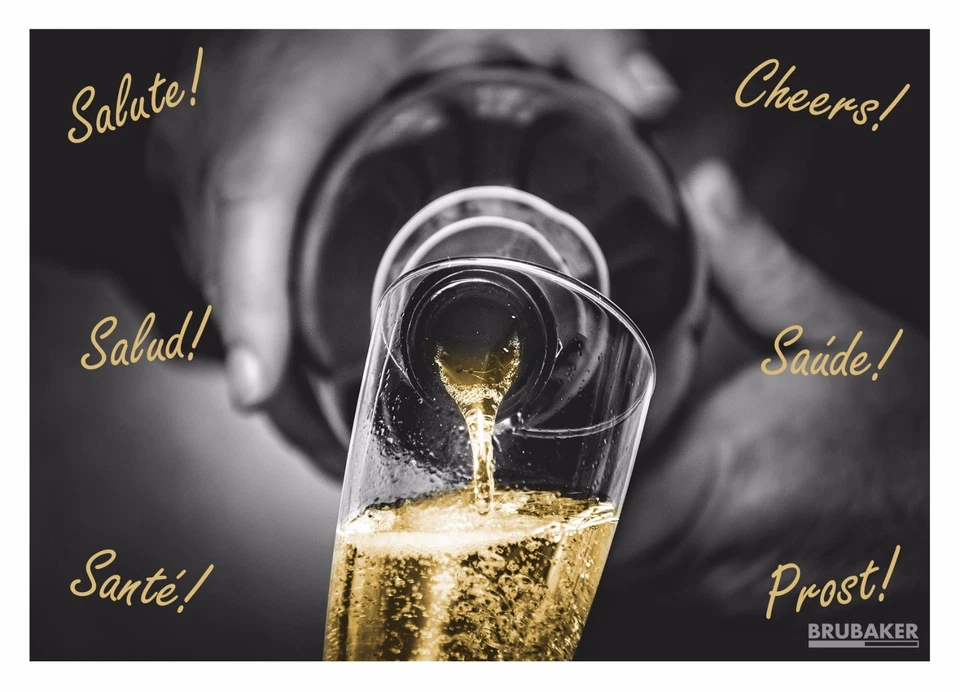 BRUBAKER Portabottiglie Coppia di sposa per Spumante o Champagne + Carta regalo - Immagine 2 di 2