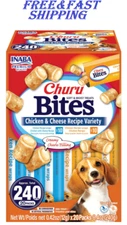 INABA Churu Bites Dog Treat, Grain-Free, Baked Chicken Filled with Churu, Recipe