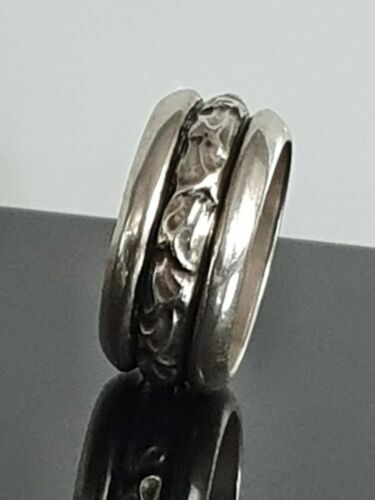 Bague Georg Jensen En Argent Sterling Et Or 18 Carats - Modèle Minas Spiridis - Taille US 5,5 - Occasion