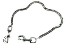 Restraint Leash Double Diamond Cut Chain with Both side Large Trigger Clasp
