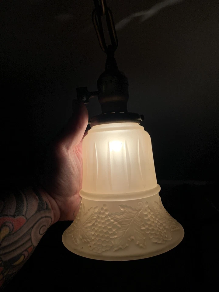 "Colgante de latón de 25"" de largo globo esmerilado 40H" Foto 4 de 4