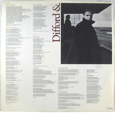 A&M DIFFORD & TILBROOK (Squeeze) 1984 w/Inner Sleeve SP-4985 EX/EX