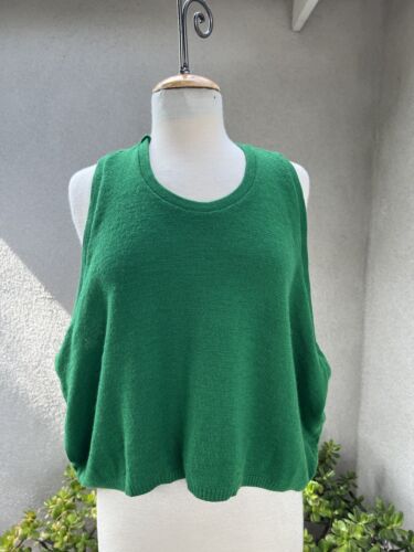 Vintage avant-garde green knit vest OS Joseph Tric
