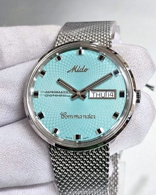 #ad #ad Mido Commander 1959 Automatic 37mm Turquoise Unisex Watch M8429.4.25.11 $669.00