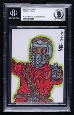 Star-Lord Chris Pratt Guardians of the Galaxy Original Art Sketch Card 1/1 BAS
