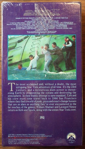 STAR TREK IV THE VOYAGE HOME SEALED VHS TAPE Paramount Watermarks SHATNER Nimoy - Picture 2 of 4