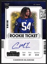 2021 Contenders Cameron McGrone #224 Rookie Ticket Auto Photo Variation SP