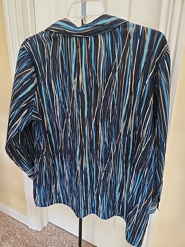 Blusa mujer Dressbarn multicolor a rayas manga larga talla 1X - Imagen 4 de 7