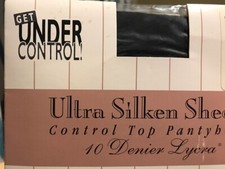 ULTRA SILKEN SHEER NAVY BLUE Control Top Pantyhose MED/TALL 125-170lbs