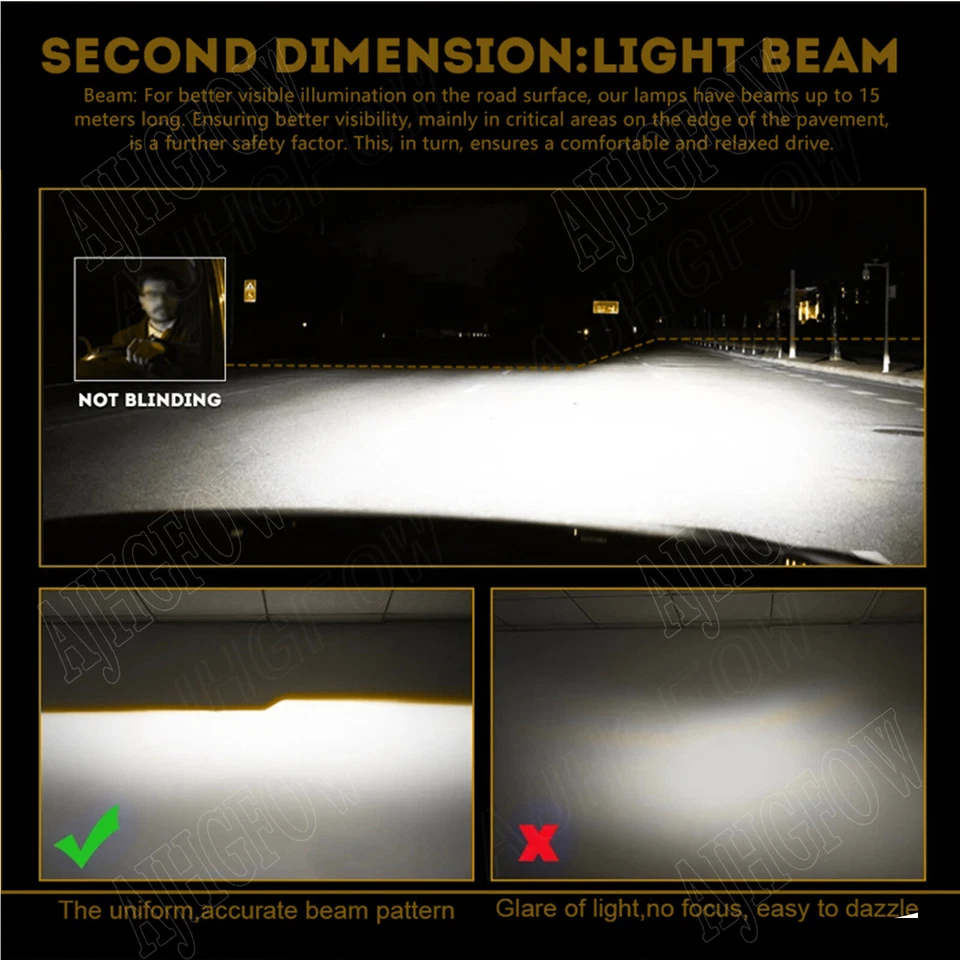 Combo de faros antiniebla altos bajos 6000K LED para Nissan Máxima 2009-2014- Foto 2 de 4