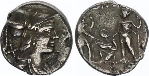 Pièces de monnaie antiques de la République romaine