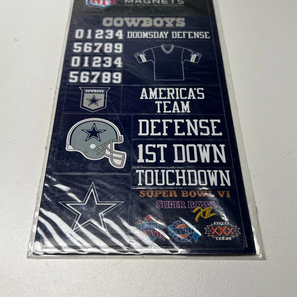 Juego de 2 piezas de imanes surtidos de los Dallas Cowboys equipo de aficionados PSG NFL mercancía oficial Foto 2 de 4