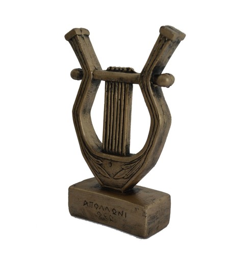 Apollo lyre artifact sculpture Bronze effect - Picture 2 of 5