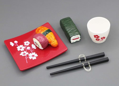 Out for Sushi Set for 18'' American Girl doll chopsticks plate cup