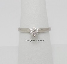 1/3CT Natural Round Diamond Solitaire Engagement Wedding Ring 14K White Gold