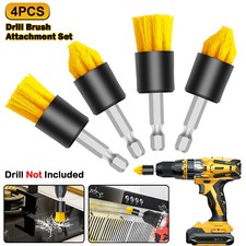 4X Drill Brush Set Power Scrubber Attachments Car Carpet Tile Grout Cleaning Kit