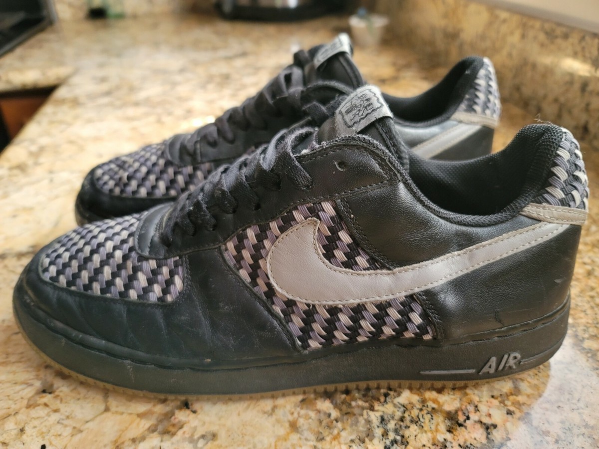 Nike Air Force 1 Premium Woven Black Grey Graphite (Sz 12