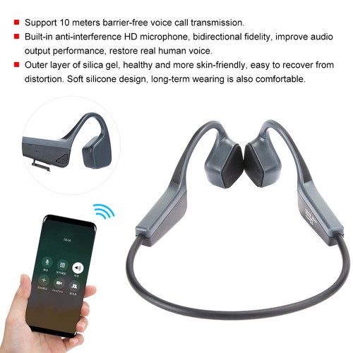 Wireless 5.0 Bone Conduction Headphone Sport Headset Stereo Earphone - Photo 12 sur 12