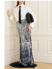 44IT- Valentino Paillette-Embellished Mesh Maxi Skirt - BNWT- RRP 21,000 USD