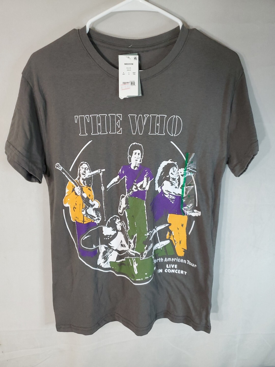 The Who North American Tour Live in Concert Men's Size Medium T-shirt