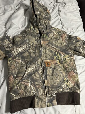 Carhartt x RealTree Camo Hunting Jacket Coat Hooded Youth Size M