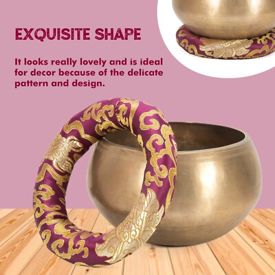 Artisan-Made Silk Ring Cushion-Purple Color for Crystal and Tibetan Bowl Cushion