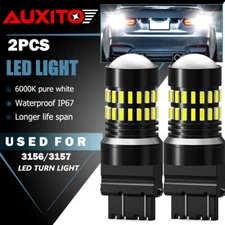 AUXITO 2pcs 3157 3156 LED Reverse Backup Light Bulbs 6000K White Super Bright