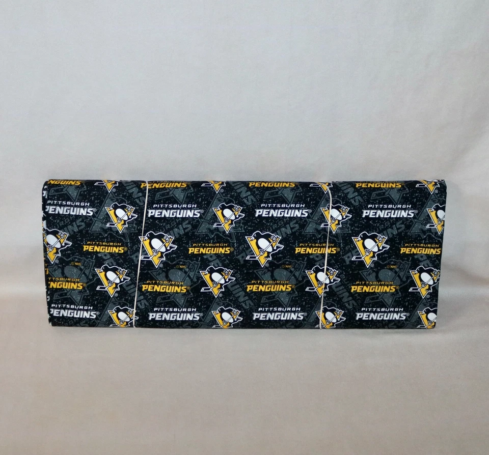 Pittsburgh Penguins ~ Logo On Logo Pattern NHL Cotton Fabric 1/4 Yard 9” X 44” - Image 3 of 4