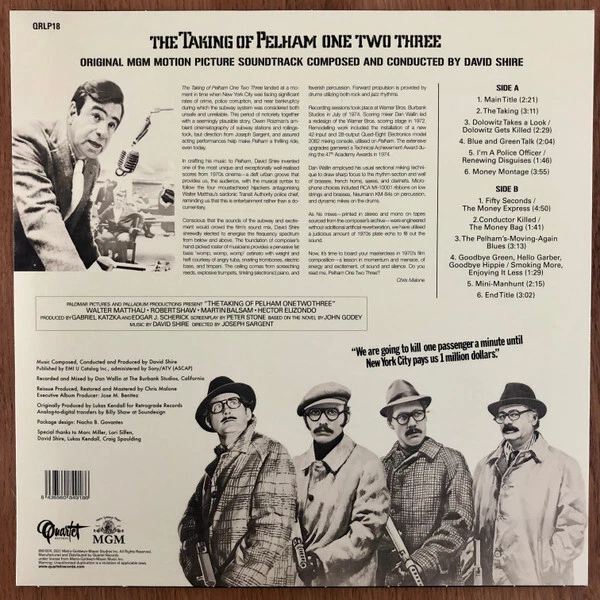 David Shire – The Taking Of Pelham One Two Three (1974) LP / Newly Remastered !! - Bild 2 von 2