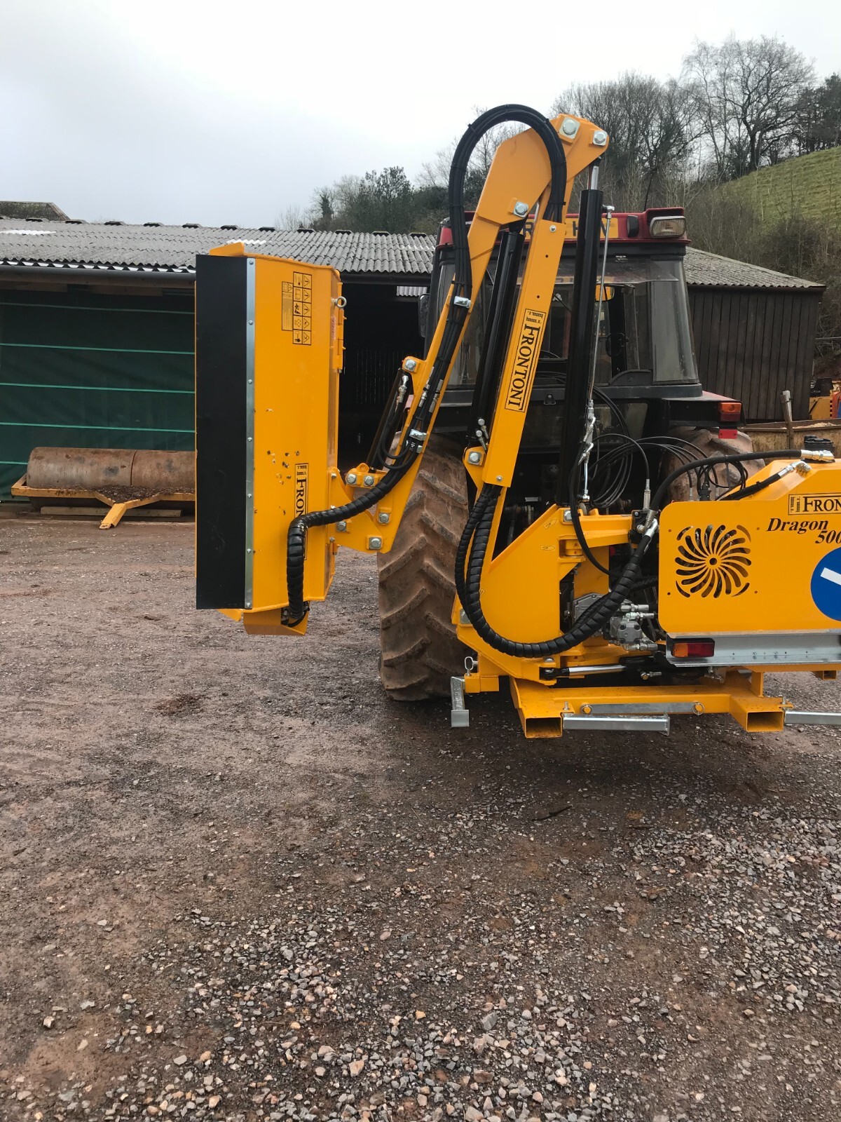 Hedge Cutter reach / flail mower for tractors Frontoni 500 to 660 1200 head eBay