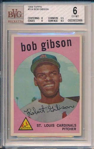1959 Topps #514 Bob Gibson BGS 6