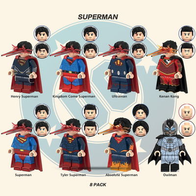 DCEU Superman MOC Custom Building Block Minifigures birthday gift for friends